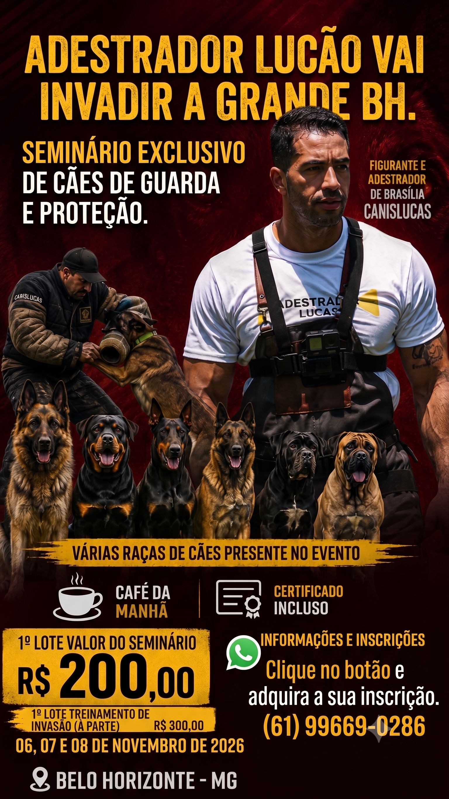 Seminário Exclusivo de Cães de Guarda e Proteção - Lucão